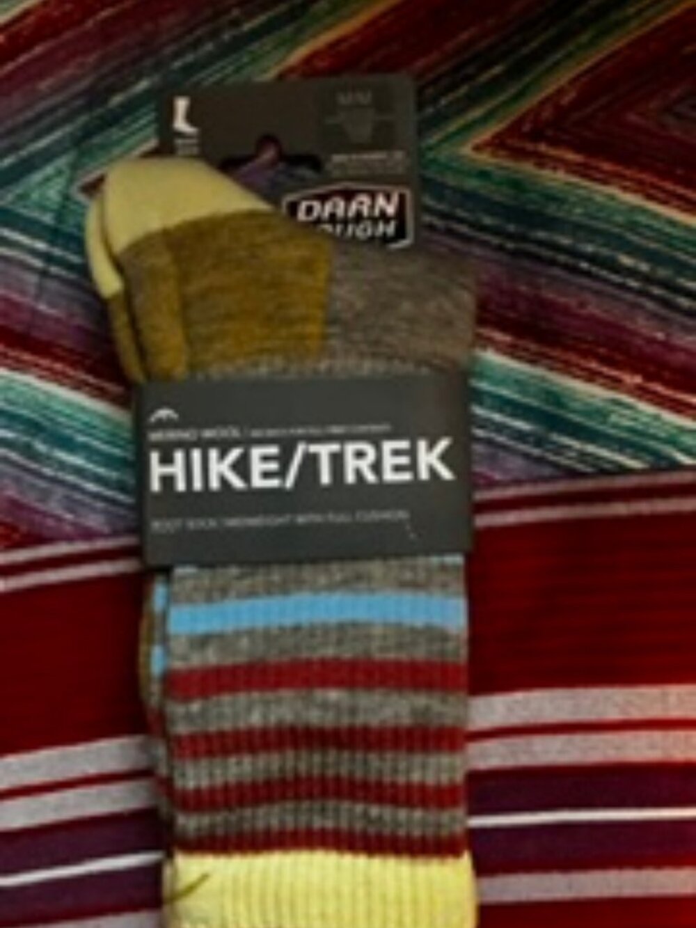 Darn Tough Hiking Socks, Midweight, Full Cushion, Merino Wool, Size Medium